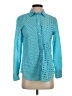 J.Crew 100% Cotton Polka Dots Teal Long Sleeve Blouse Size 4 - photo 1