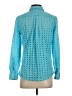 J.Crew 100% Cotton Polka Dots Teal Long Sleeve Blouse Size 4 - photo 2