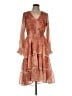 Taylor 100% Polyester Paisley Orange Cocktail Dress Size 12 - photo 1