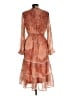 Taylor 100% Polyester Paisley Orange Cocktail Dress Size 12 - photo 2