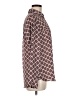 Express 100% Polyester Print Burgundy Long Sleeve Blouse Size M - photo 4