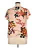 Worthington 100% Polyester Floral Pink Short Sleeve Blouse Size XL (petite) - photo 2