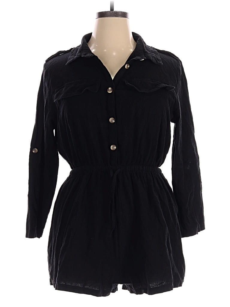 Pre-owned Prettylittlething Romper In Black