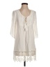Venus 100% Viscose Rayon Ivory 3/4 Sleeve Blouse Size S - photo 1
