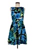 Maurices Print Blue Cocktail Dress Size 9 - photo 1