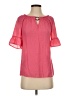 Corvia Pink Short Sleeve Blouse Size S - photo 1