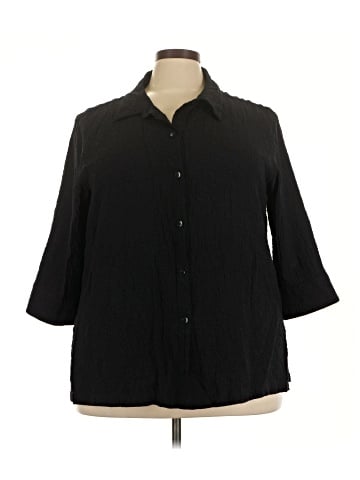 White Stag 3/4 Sleeve Button-Down Shirt (view 1)