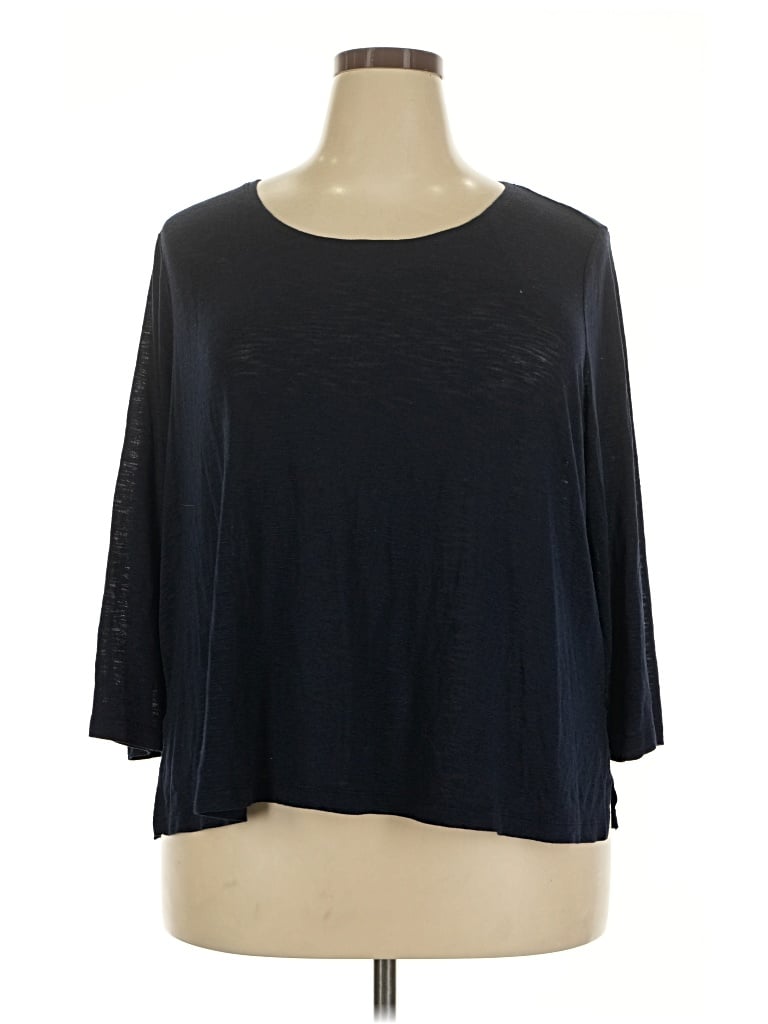 Pre-owned Apt. 9 3/4 Sleeve T-shirt In Blue