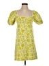 Zara 100% Polyester Yellow Casual Dress Size S - photo 1