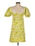 Zara 100% Polyester Yellow Casual Dress Size S - photo 2