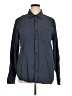 Gap 100% Cotton Solid Blue Long Sleeve Button-Down Shirt Size XL - photo 1