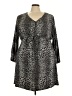 Moa Moa Animal Print Gray Casual Dress Size 3X - photo 1