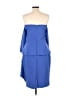 Safiyaa Solid Blue Cocktail Dress Size 12 - photo 2