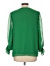 1.State 100% Polyester Polka Dots Green Long Sleeve Blouse Size L - photo 2