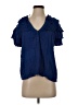 Maeve 100% Viscose Blue Short Sleeve Blouse Size S - photo 1