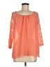 Versona 100% Polyester Orange 3/4 Sleeve Blouse Size M - photo 1