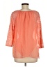 Versona 100% Polyester Orange 3/4 Sleeve Blouse Size M - photo 2