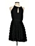 Diane von Furstenberg 100% Polyester Solid Black Cocktail Dress Size 2 - photo 1