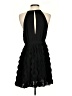Diane von Furstenberg 100% Polyester Solid Black Cocktail Dress Size 2 - photo 2