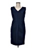 Assorted Brands 100% Polyester Chevron-herringbone Blue Cocktail Dress Size 14 - photo 1