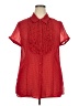 Emma James 100% Polyester Red Short Sleeve Blouse Size 18 - photo 1