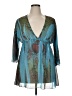 Daniel Benjamin 100% Polyester Teal 3/4 Sleeve Blouse Size XL - photo 1
