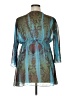 Daniel Benjamin 100% Polyester Teal 3/4 Sleeve Blouse Size XL - photo 2