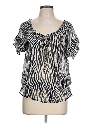 Miley Cyrus & Max Azria Short Sleeve Blouse (view 1)