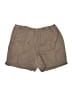 J.Jill Solid Brown Khaki Shorts Size L - photo 1