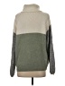 Dreamers Color Block Green Turtleneck Sweater Size S - photo 2