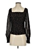 Madewell 100% Polyester Floral Black Long Sleeve Blouse Size XS - photo 1