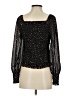 Madewell 100% Polyester Floral Black Long Sleeve Blouse Size XS - photo 2