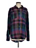 Cato Plaid Purple Long Sleeve Button-Down Shirt Size M - photo 1