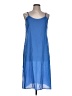 Unbranded Solid Blue Casual Dress Size L - photo 1