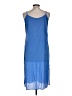 Unbranded Solid Blue Casual Dress Size L - photo 2