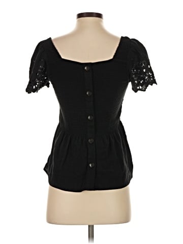 Madewell Eyelet-Sleeve Lucie Smocked Peplum Top (view 2)