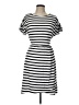Chaps Stripes White Casual Dress Size L - photo 1