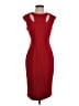 Calvin Klein Solid Red Cocktail Dress Size 4 - photo 1