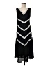 Ann Taylor 100% Polyester Chevron-herringbone Black Cocktail Dress Size 8 - photo 1