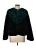 Lucy Wang 100% Polyester Green Faux Fur Jacket Size L - photo 1