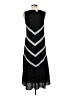 Ann Taylor 100% Polyester Chevron-herringbone Black Cocktail Dress Size 8 - photo 2