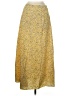 Shein 100% Polyester Floral Yellow Casual Skirt Size 6 - photo 1