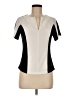 Karen Millen 100% Polyester Ivory Short Sleeve Blouse Size 6 - photo 1