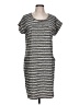 T by Talbots Graphic Gray Casual Dress Size L (petite) - photo 1