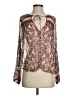 Free People Floral Multi Color Burgundy Long Sleeve Blouse Size XS - photo 1