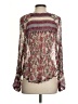 Free People Floral Multi Color Burgundy Long Sleeve Blouse Size XS - photo 2