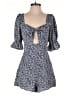 Altar'd State 100% Polyester Hearts Blue Romper Size M - photo 1
