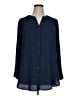Pleione 100% Polyester Blue 3/4 Sleeve Blouse Size XL - photo 1