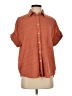 Madewell Solid Orange Short Sleeve Button-Down Shirt Size XS - photo 1