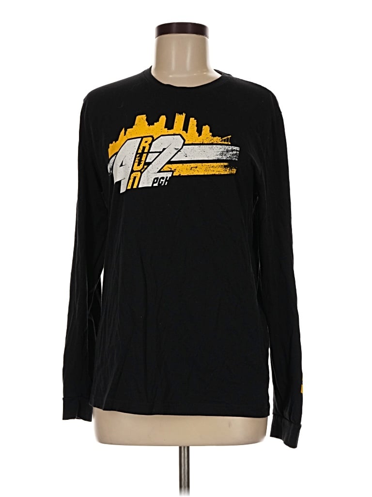 Pre-owned Next Level Apparel Long Sleeve T-shirt In Black